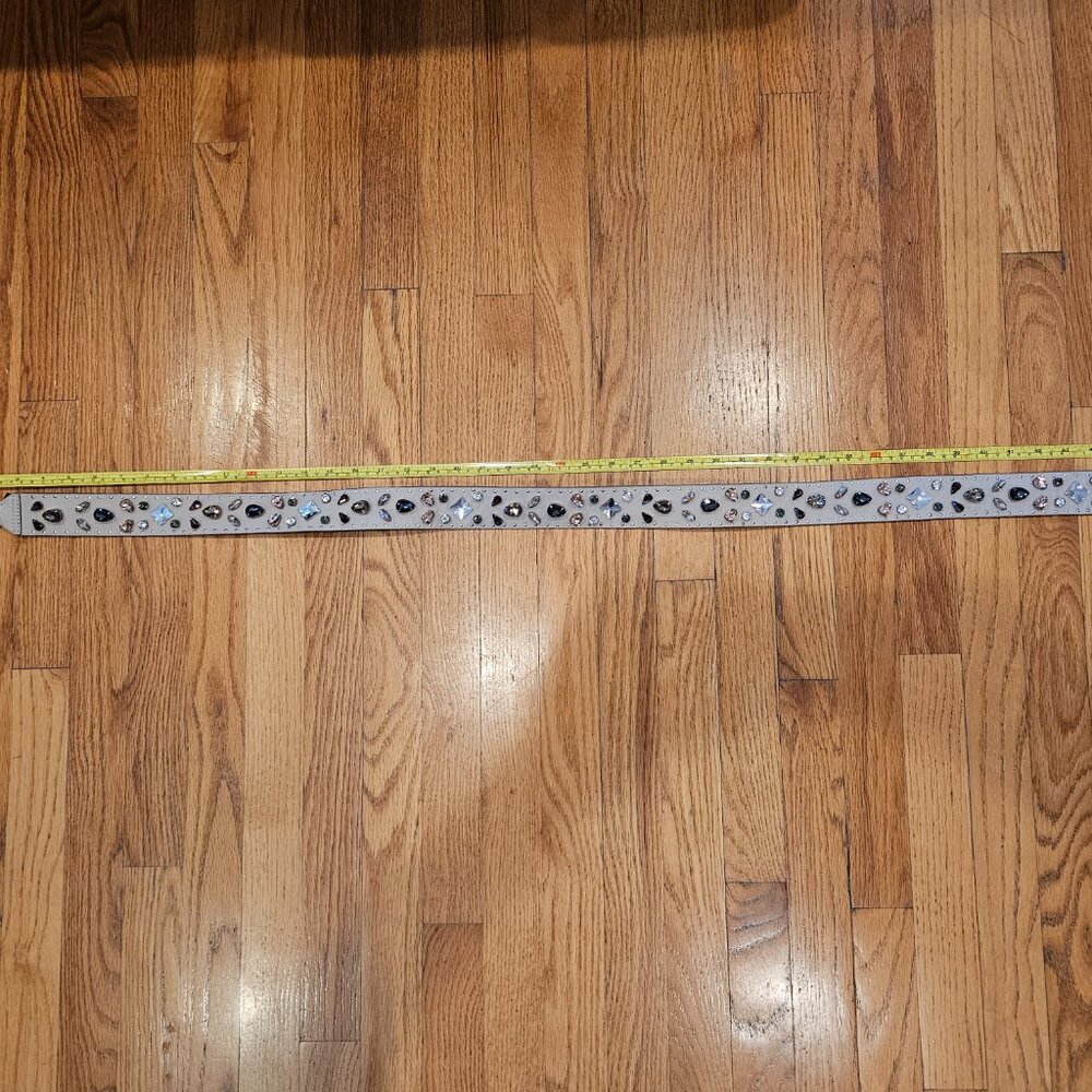 Multi Color Rhinestone Leather Strap - Picture 7 of 15